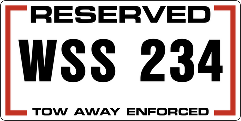 Reserved Licence Plate #