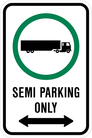 Semi Parking Only