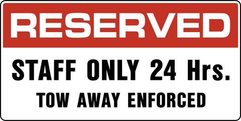 Reserved Staff Parking