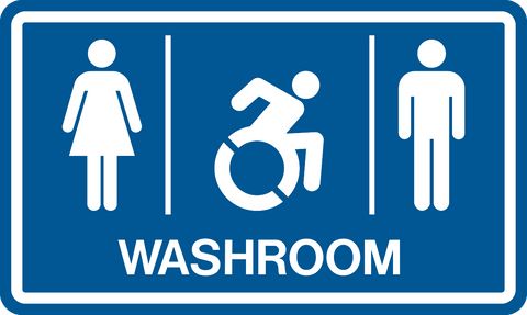 Dynamic Accessibility Sign Unisex Accessible with Text, People & Dynamic Wheelchair Graphics Wash ...