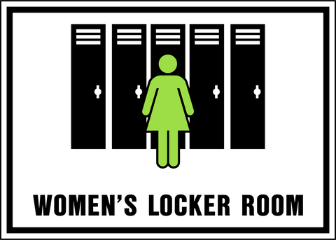 Locker Lady Women'S Locker Room Sign