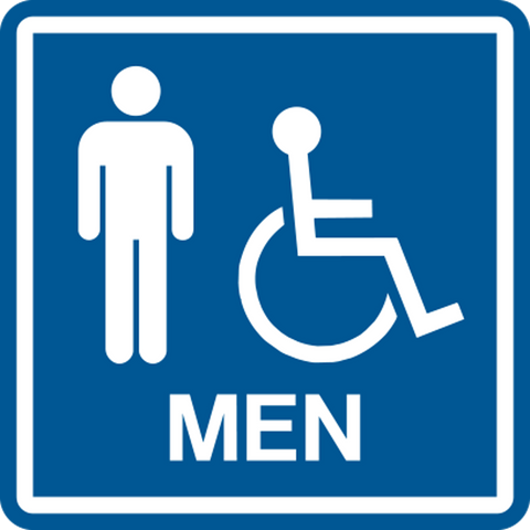 Men Accessible with Male & Wheelchair Graphics Washroom Sign | Western ...
