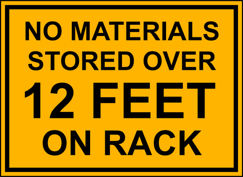 Rack Capacity Signs | Western Safety Sign