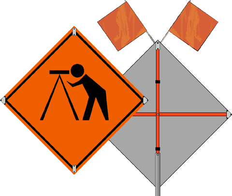 Surveyor Roll Up Sign