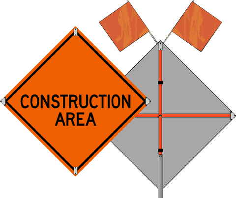 Construction Area Roll Up Sign