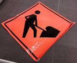 Men Working Roll Up Sign