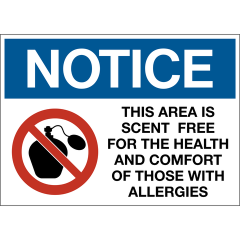 Scent Free Area Notice Sign | Western Safety Sign