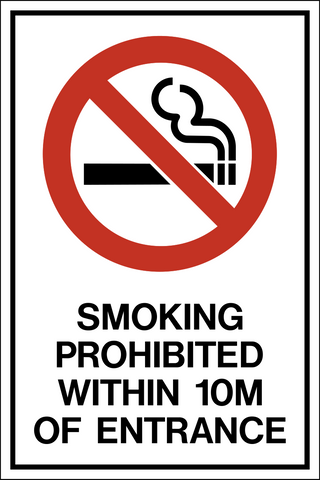 No Smoking Within 10 Meters