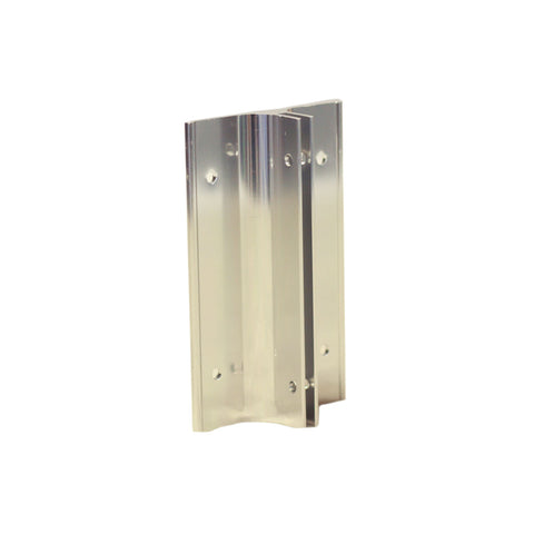 Perpendicular Wall Mount Sign Mounting Hardware is a chrome-finished perpendicular wall mount 4" high sign mounting bracket for indoor use.