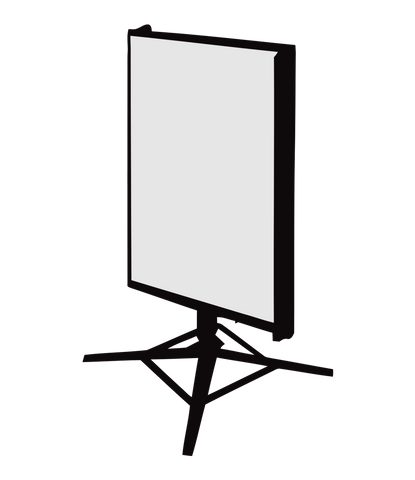 Wind spinner sign stands are made of durable steel standing 15” x 39” and hold one double-sided sign insert.