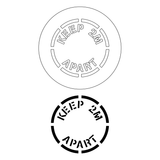 Keep 2m Apart Stencil Sign