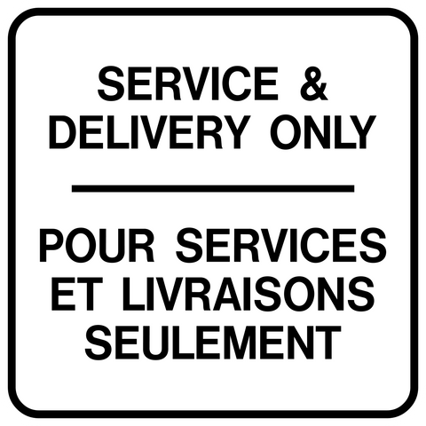 Delivery Sign Language Delivery Traffic Bilingual Sign | Western Safety Sign