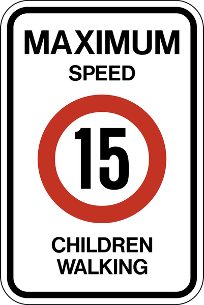 Children Walking Max Speed Sign | Western Safety Sign