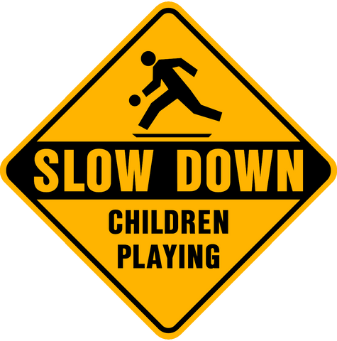 Children Playing Slow Down