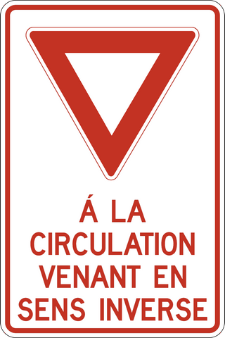 TC-17 F - Yield to Oncoming Traffic French