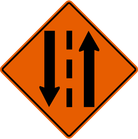 Two Way Traffic Ahead Work Zone Sign | Western Safety Sign