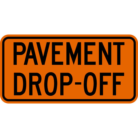 Pavement Drop Off Tab Work Zone Sign | Western Safety Sign