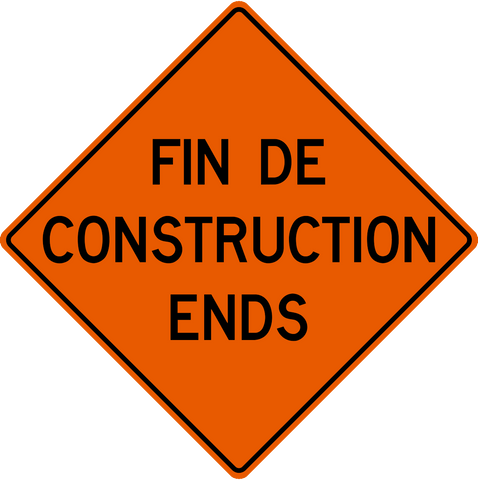TC-4DB - Construction Ends Bilingual
