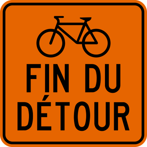 TC-71F - Bike Detour Ends - French Text