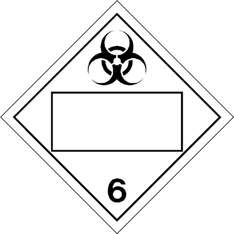 Class 6 - Infectious Substances - Blank UN Number