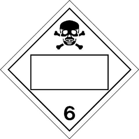 Class 6.1 Poisonous or Toxic Substances Custom UN Number TDG Placard Sign