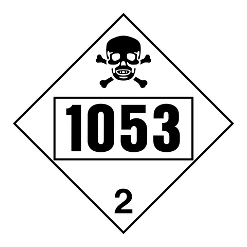 Class 2 - Toxic Gas - Hydrogen Sulphide UN#1053