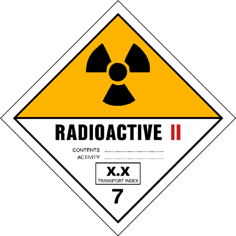 Class 7 - Radioactive Materials II - Blank UN Number