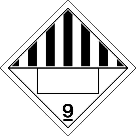 Class 9 - Danger - Dangerous Goods - Miscellaneous Hazardous Materials Blank UN Number