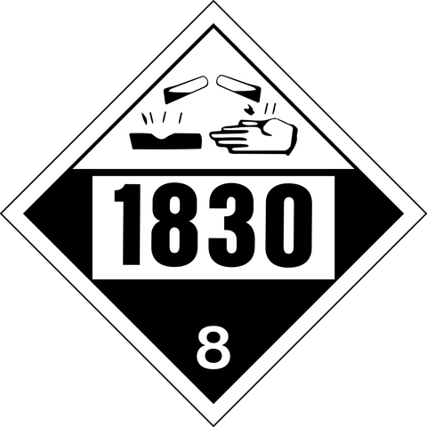 Class 8 - Corrosive - Sulphuric Acid UN#1830