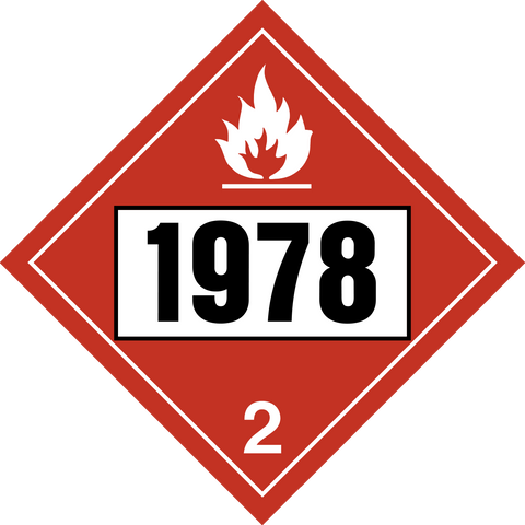 Class 2 - Flammable Gas - Propane UN#1978