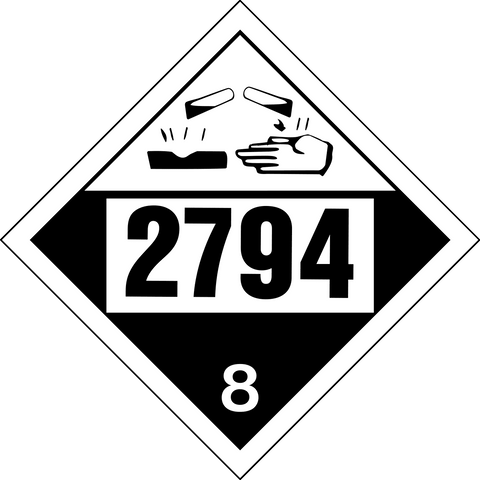 Class 8 - Corrosive - Batteries UN#2794