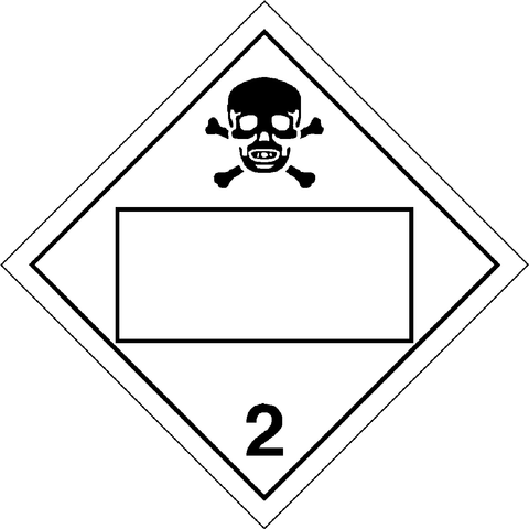 Class 2.3 Toxic Gas Custom UN Number TDG Placard Sign