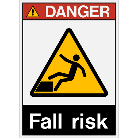Fall Risk ANSI Danger Sign | Western Safety Sign