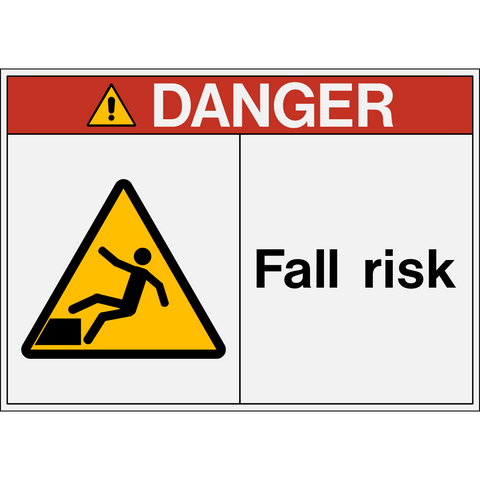 Fall Risk Prevention Signs Fall Risk OSHA Danger Sign | Western Safety Sign