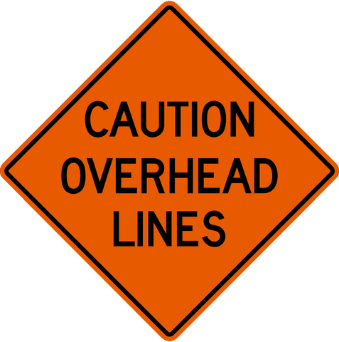 Caution Overhead Lines