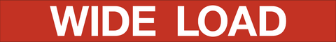 Wide Load Red D Wide Load Sign is an 8 ft. x 1 ft. vehicle safety sign with bold white letters, "WIDE LOAD" on a red background.