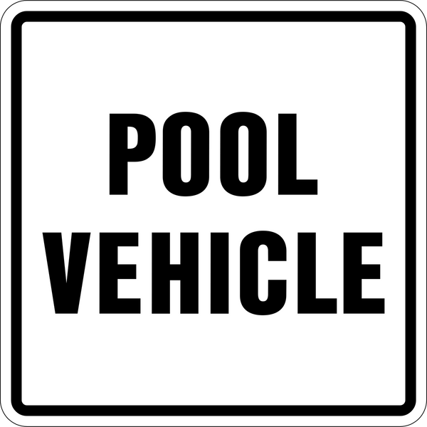 Pool Vehicle – Western Safety Sign