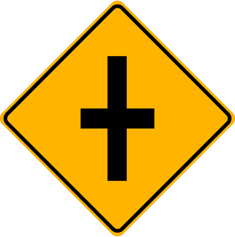 Hidden Intersection Ahead Warning Traffic Sign | Western Safety Sign
