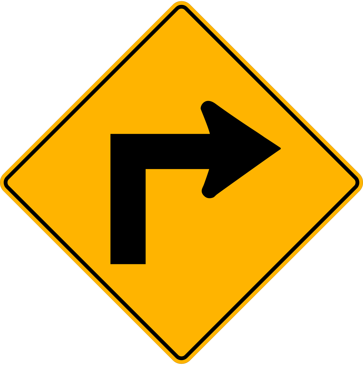 Sharp Right Turn Sign
