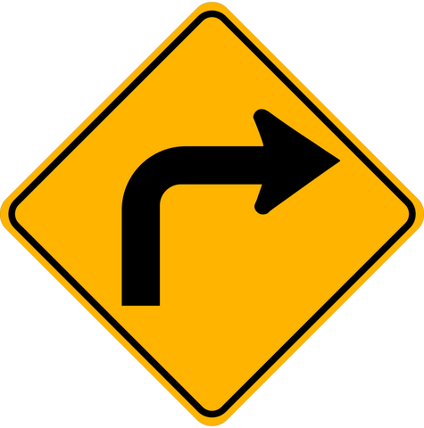 WA-2 R Right Turn Ahead