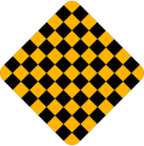 Checkerboard Warning Traffic Sign | Western Safety Sign