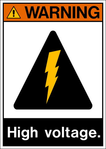 Warning - High Voltage