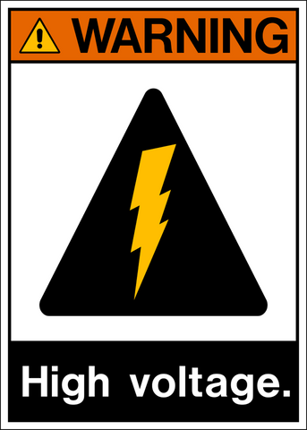 High Voltage ANSI Warning Sign