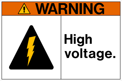 High Voltage OSHA Warning Sign
