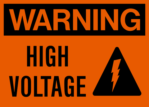 High Voltage Warning Sign