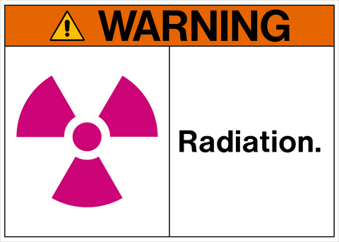 Radiation OSHA Warning Sign