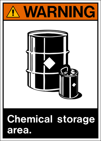 Warning - Chemical Storage Area