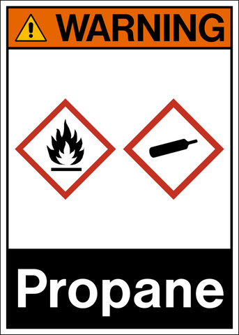 Propane ANSI Warning Sign