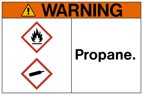 Propane OSHA Warning Sign