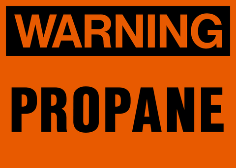 Propane Warning Sign